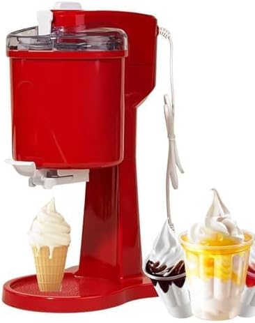 Machine sorbetière, 265 mm x 173 mm x 402 mm, 1000 ml, 1 L, Noir, à Glace Italienne, Mini- Automatique pour Fruits