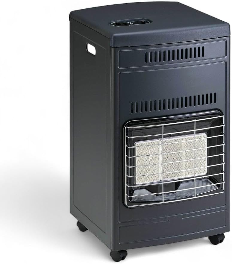 Briconess.com Chauffage au gaz, 440x400x765h mm., Noir, Poêle LPG ventilé infrarouge à 3 éléments céramiques Watt 4200