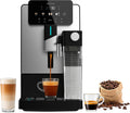 Cecotec machine à café, 1500 W, 150 g, 1,1 L, 400 ml, Noir/Argenté, Express Superautomatique Cremmaet Latte Art Elite