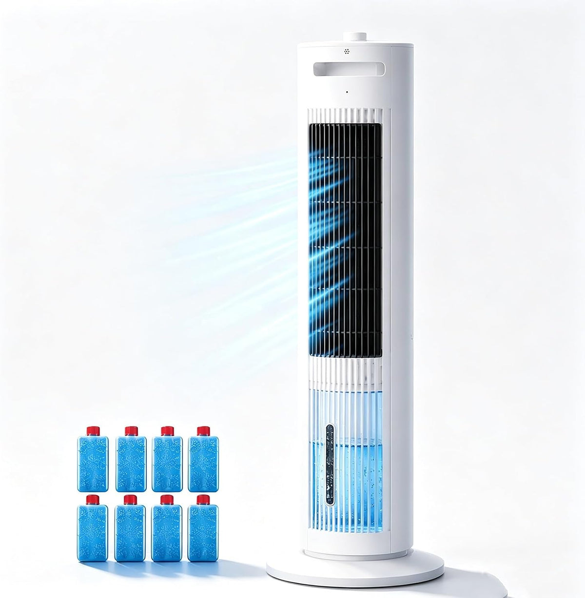 ZDMZR rafraîchisseur d'air, Blanc, 3 Vitesses, Mécanique Climatiseur évaporatif, Intérieur