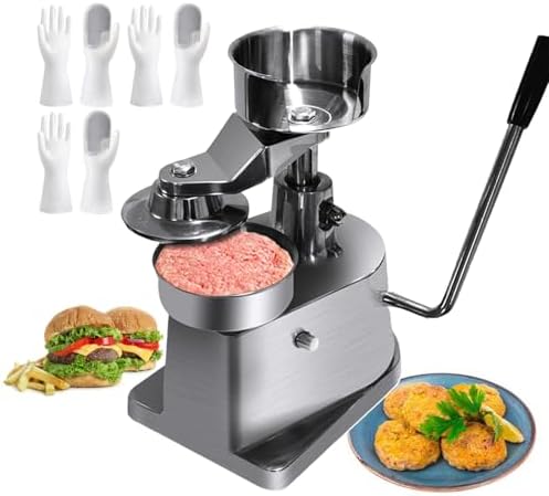 Machine Petit électroménager, 23 x 16,5 x 26,5 cm., 15,2 cm, acier inoxydable., Noir, à hamburger avec 500 papiers à galette