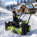 aromaoveite fraise à neige, 7,5 M, 3500 W, Noir, Souffleuse À Neige Électrique sans Fil, Largeur 20', Double LED Twobatteries