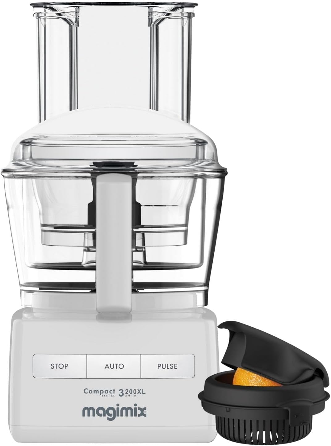 Magimix robot de cuisine, 2.6 L, Blanc, multifonction 3200 Bol plus Presse Agrumes - Hachoir