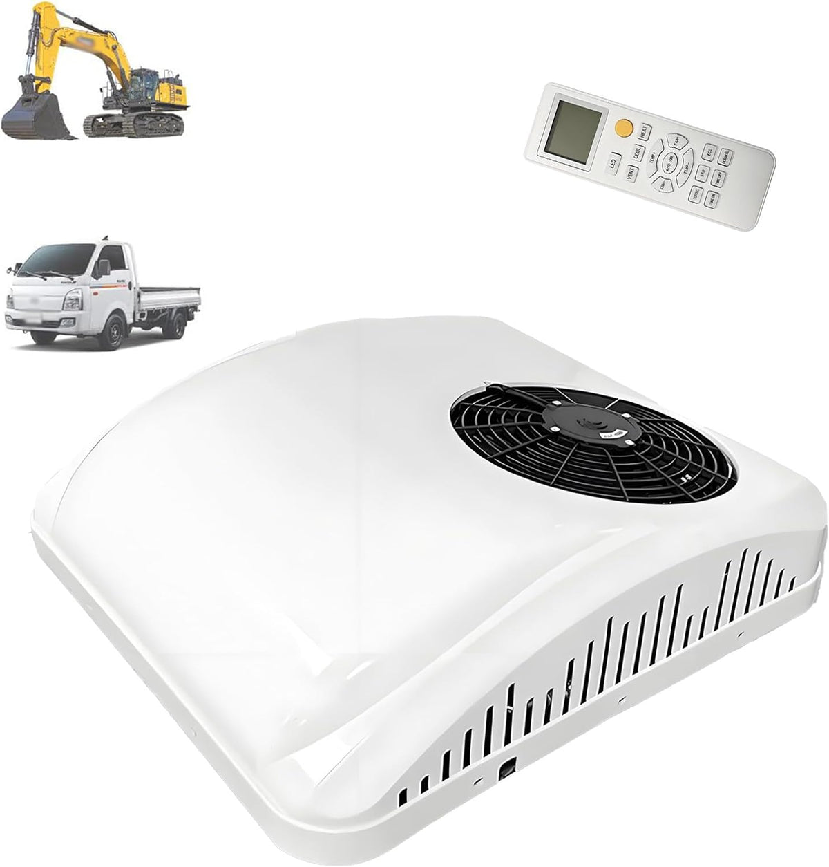 LwiftGal Climatiseurs, 12v, 24v, Blanc, Climatiseur De Toit / pour Camping-Car, Remorque FerméE