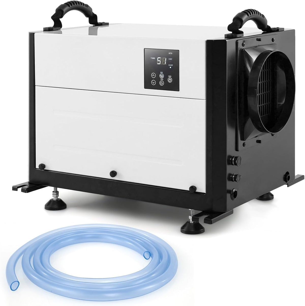 RELAX4LIFE déshumidificateur, 58 x 38 x 36 cm (L x l x H), ≤58 dB, 59 L, Métal, ABS, Bleu/Blanc, Commercial /J