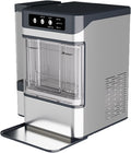 PweKzxt machine à glaçons, 17 kg, 3 L, Argenté, Professionnelle, Production Quotidienne, Détection Infrarouge