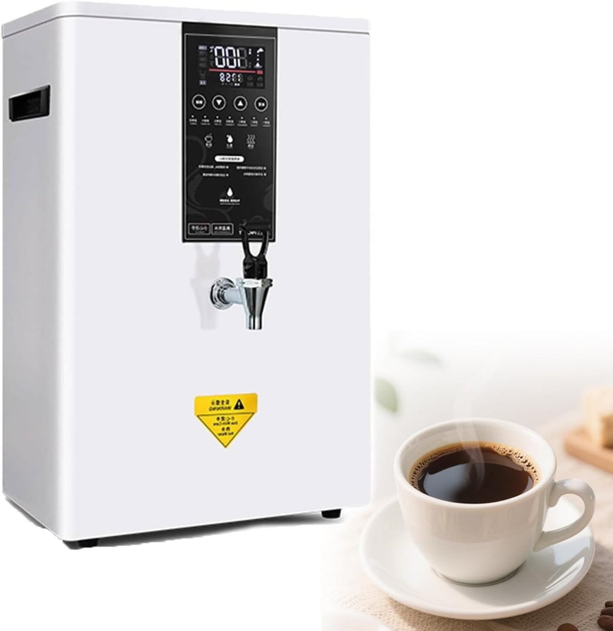 Distributeur distributeur d'eau chaude, 3000 W, 50 l, Noir, d'eau chaude instantané de avec purificateur d'eau intégré et écran LCD