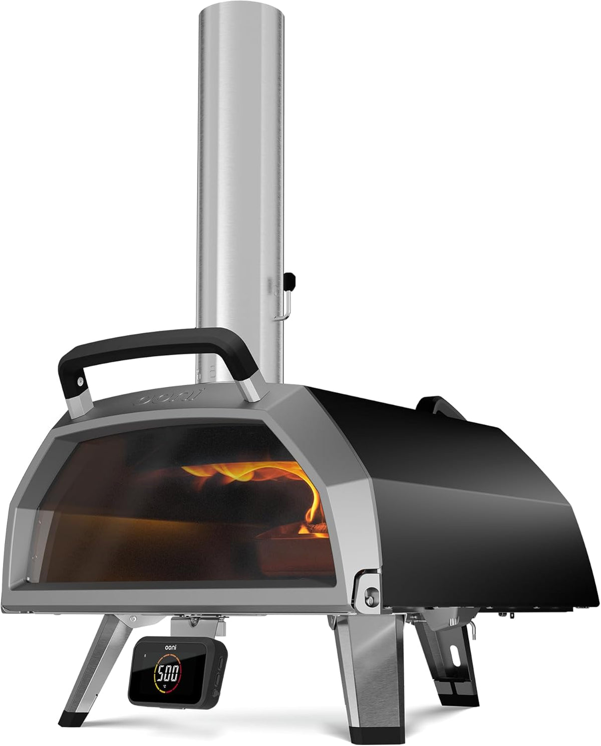 Ooni four à pizza, Noir/Argenté, Karu 2 Pro, multi-fuel, fonctions de cuisson intelligentes, cuisson en 60 secondes