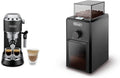 DELONGHI broyeur, 120 g, 110 W, Noir, Dedica Style, Machine expresso pour préparer des boissons café et lactées