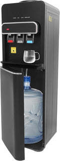 WOLEGM distributeur d'eau chaude, 32 × 31 × 96 centimètres/12,6 × 12,2 × 37,8 pouces, 220 V, 50/60 Hz., 550 W, plastique ABS, plaque métallique, noir