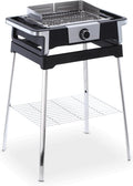 Severin Grills électriques d'extérieur, 000 W, Argenté/Noir, Barbecue électrique SENOA DigitalBOOST S, Gril électrique 3