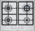 Tables de cuisson Bosch, 3,3 Kw, 60 Cm, Argenté, PGH6B5K90 Série 4 Plateau Cuisson à Gaz, Brûleur Wok : Puissance jusqu'à