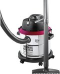 THOMAS aspirateur eau et poussière, 30 L, 1500 W, Argenté, INOX 1530, Cuve INOX, Multifonction, Idéal Atelier et Bricolage