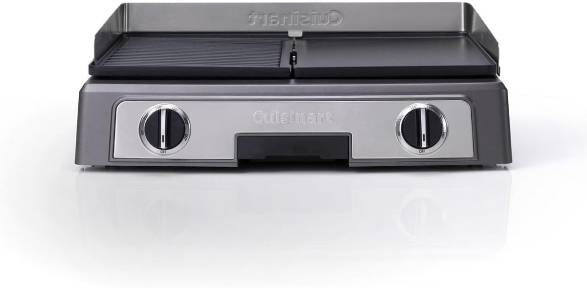 table de cuisson CUISINART, Noir, Plancha Entertaining Gril Double Face- Grande Plancha Electrique, Deux zones de température allant jusqu'à 260°C