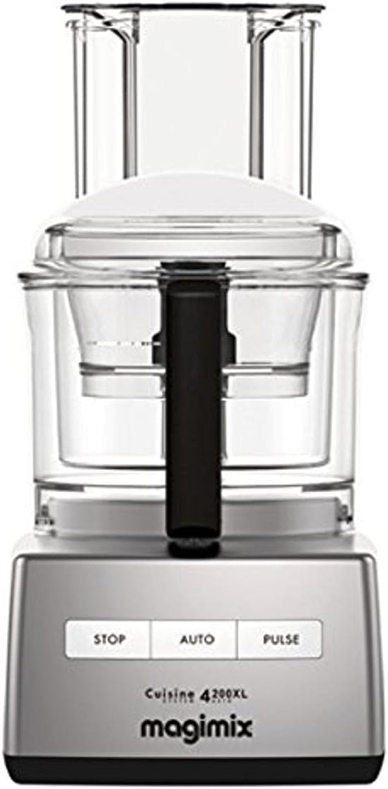 Magimix robot de cuisine, 3 L, Noir, Multifonction - CS 4200 XL, Presse-Agrumes, Chrome Mat
