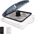 Hlieeosfcn Ventilateurs, 18 W, 12 V, 40 x 40 Cm, Blanc, Ventilateur de toit Caravane, Camping Car Lucarne, 3 Vitesses Réglables