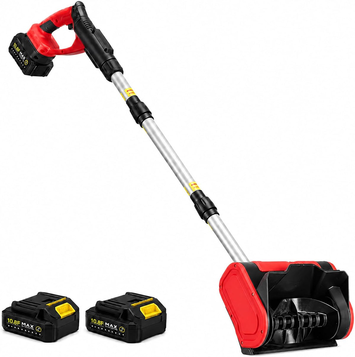 MASTLOUFUL fraise à neige, FD-088, 1000 W, 21 V, 31 cm, 15 cm, Noir, sans Fil avec Moteur, Largeur utile, trottoirs