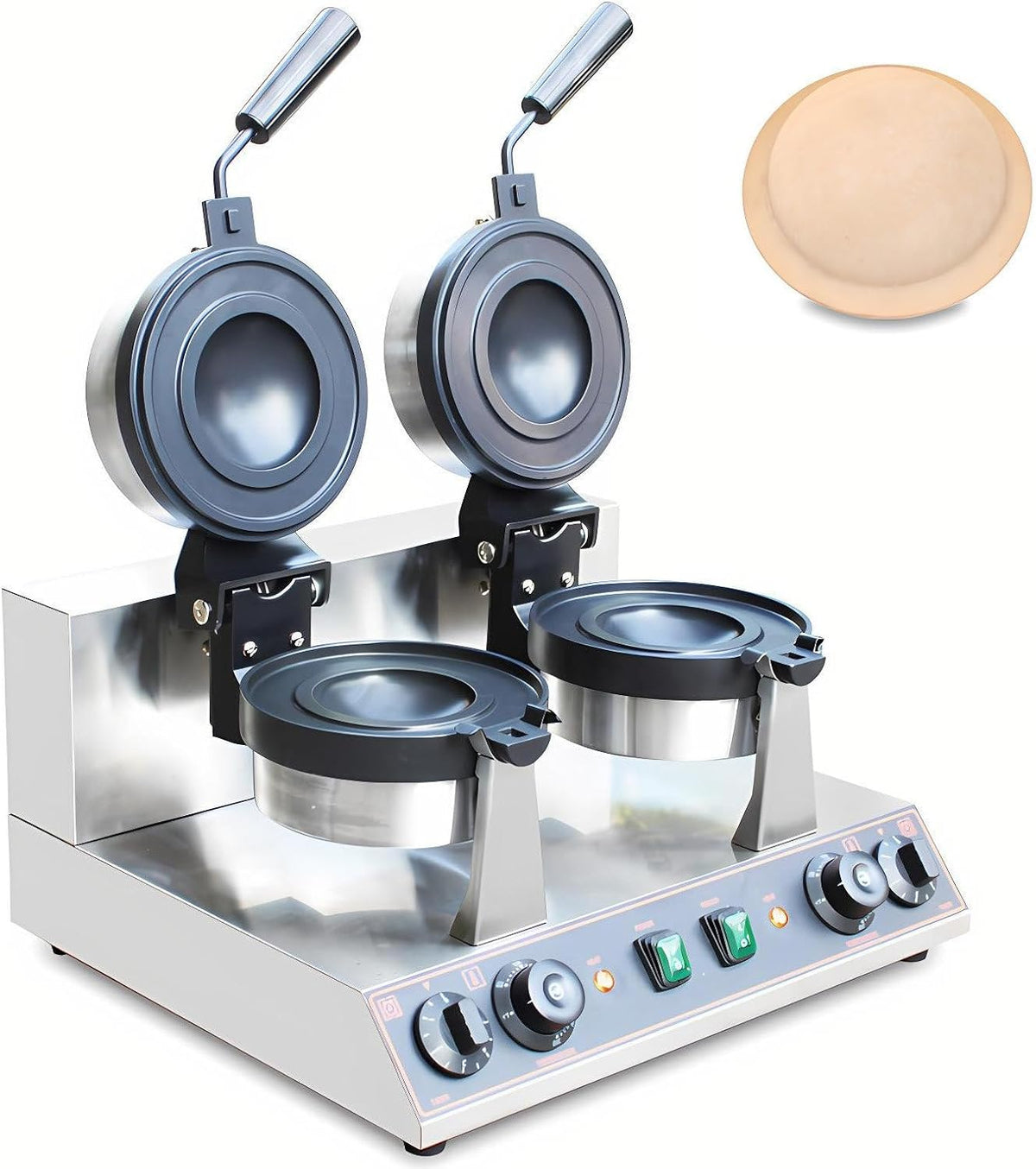 Lissontine Machines à gaufres et croques, 25 x 38 x 28 cm/9,84 × 14,96 × 11,02 po, 1300 W, Noir, Machine à Gaufres Rotative UFO