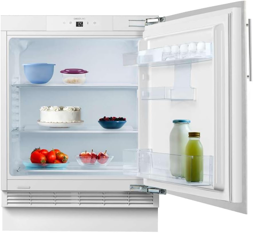 Cecotec mini réfrigérateur, 138 L, 81,8 cm, 59,5 cm, Blanc, Encastrable Bolero CoolMarket TT BI 138 White E. Hauteur