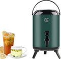 Distributeur distributeur d'eau chaude, 8 L/10 L, acier inoxydable/plastique haute qualité résistant aux hautes températures, Marron