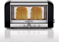 Magimix Grille-pains, 1450 W, Argenté/Noir, Grille-Pain - Vision - Toaster 2 Tranches avec fenêtre panoramique