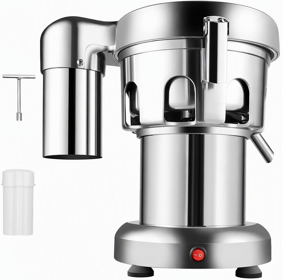 BOOZXCV centrifugeuse, 2800 tr/min, 100 kg, Noir, Extracteur de jus professionnel pour la maison et le commerce