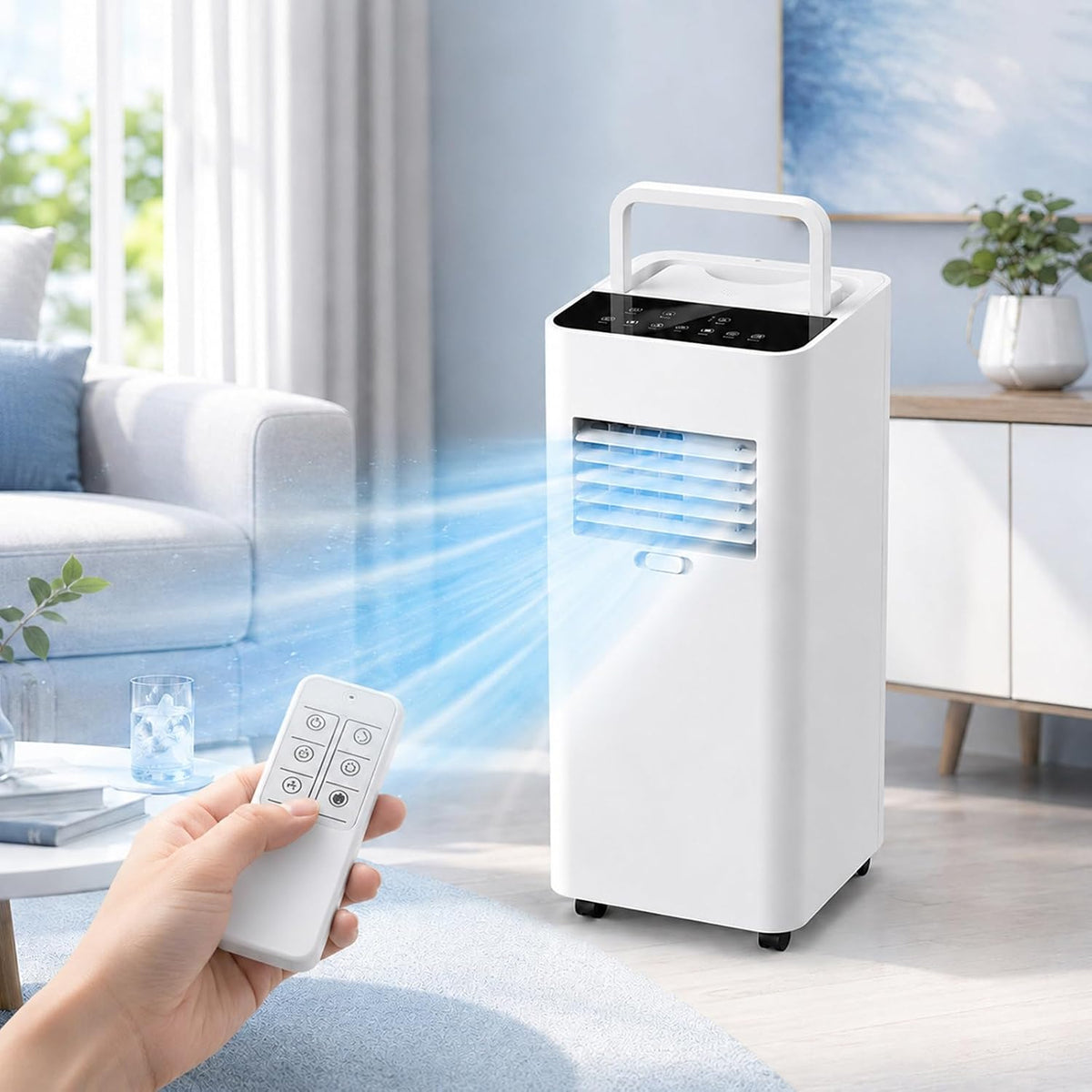 Billg climatiseur portable, à partir de 22 dB, maximum 45 dB(A), 30 dB, Blanc, Climatiseur Mobile sans évacuation