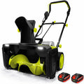 Aredwhiterui fraise à neige, 3500 W, 40 V, 40 V, 25 cm, 50 cm, Noir, Souffleur À Neige Sans Fil, Machine De Déneigement À Pousser 2Batt