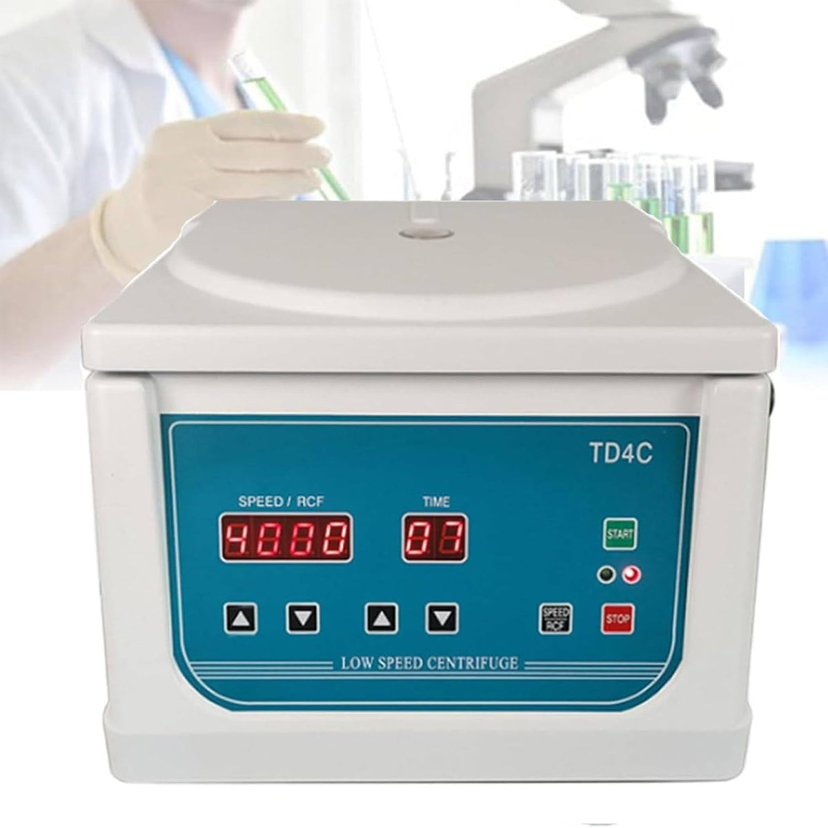 FJYAWEN centrifugeuse, 235 mm x 240 mm x 180 mm, ≤55 dB, 4000 RPM, Noir, De Laboratoire, Professionnelle PRP Plasma