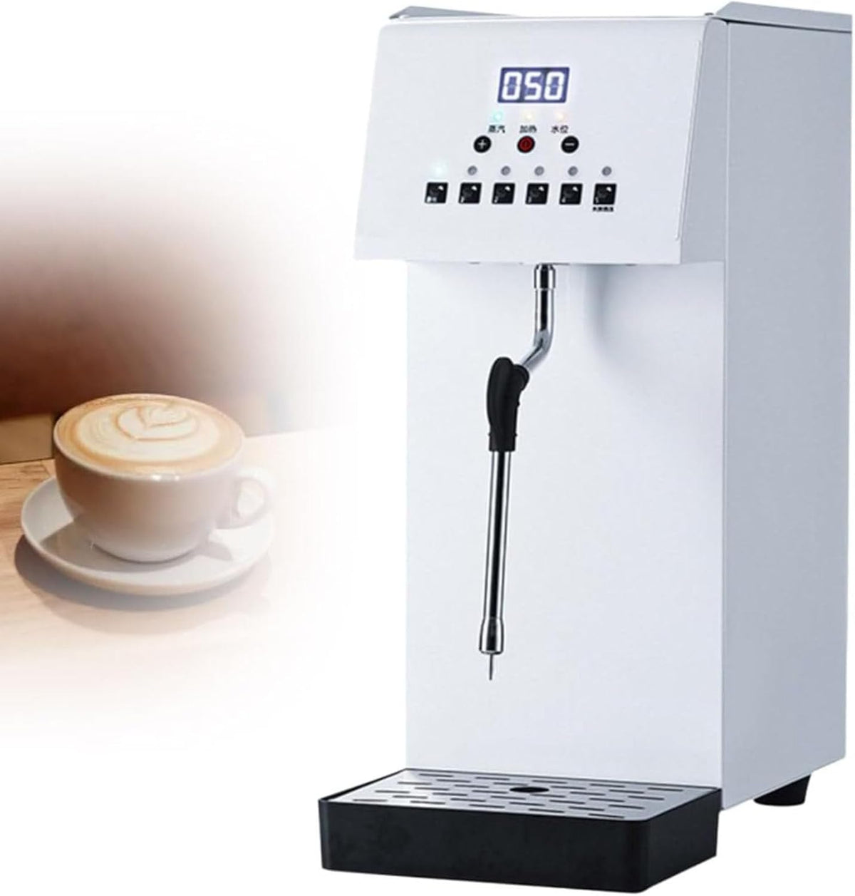 AYCDL Mousseurs à lait automatiques, 6 L, Noir, Mousseur À Lait Entièrement Automatique À Vapeur, Machine À Mousser l'eau Bouillante