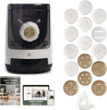CLASSE ITALY machine à pâtes, 800 g, Noir, PASTAIO avec 16 Matrices dont 5 en bronze. Pasta Maker, balance intégrée