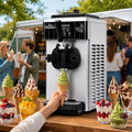 smafoseedding sorbetière, 500 × 250 × 560 mm, 450 W, 2,5 L, Acier inoxydable, Noir, Machine À Glace À L'italienne pour La Maison Et Les Cafés