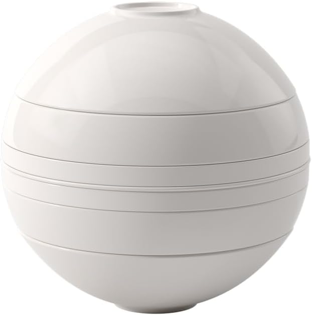 Services de table Villeroy & Boch, Blanc, La Boule Set De Dîner 7 Pièces, Lave-Vaisselle, Compatible Micro-Ondes