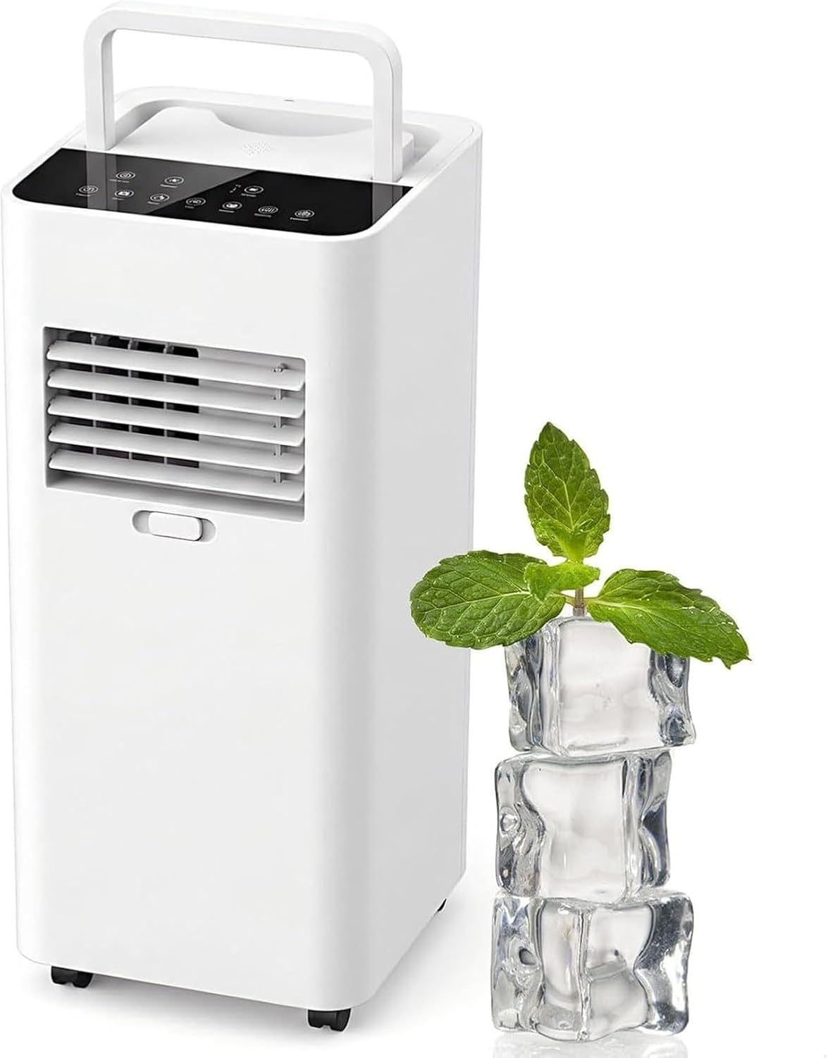 climatiseur portable ZHIQXUE, 270 x 270 x 600 mm, 5000 BTU, 220 V/50Hz, 20 m, ABS résistant, Blanc, Refroidissement Rapide