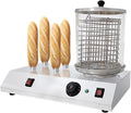 Oiyekntd Appareils à hot dog, 458 W, 220 V/50 Hz, verre, acier inoxydable., Noir, Chauffe-hot-dog électrique commercial
