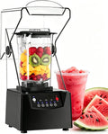 WDDBFL blender, 235 x 235 x 455 mm, 1,8 l, 1500 W, 110-120 V, 50/60 Hz, Noir, Professionnel Silencieux, Smoothies