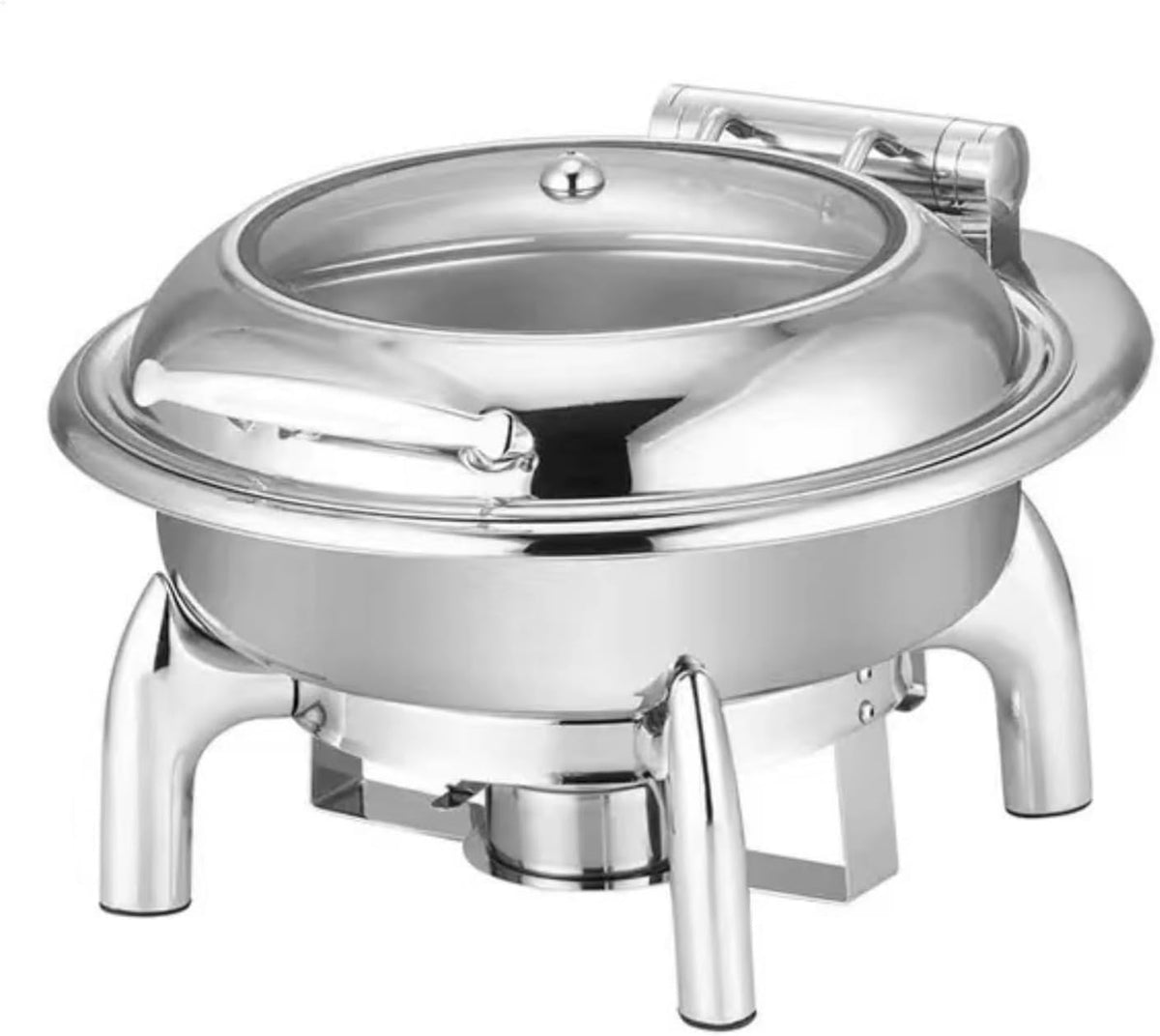 Milageto Buffets chauffants, Argenté, Support De Luxe Chauffage Électrique À Compartiment
