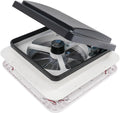 AHSSBSA Ventilateurs colonne, 12 V., 15 W, métal, plastique., blanc., Ventilateur de toit pour camping-car