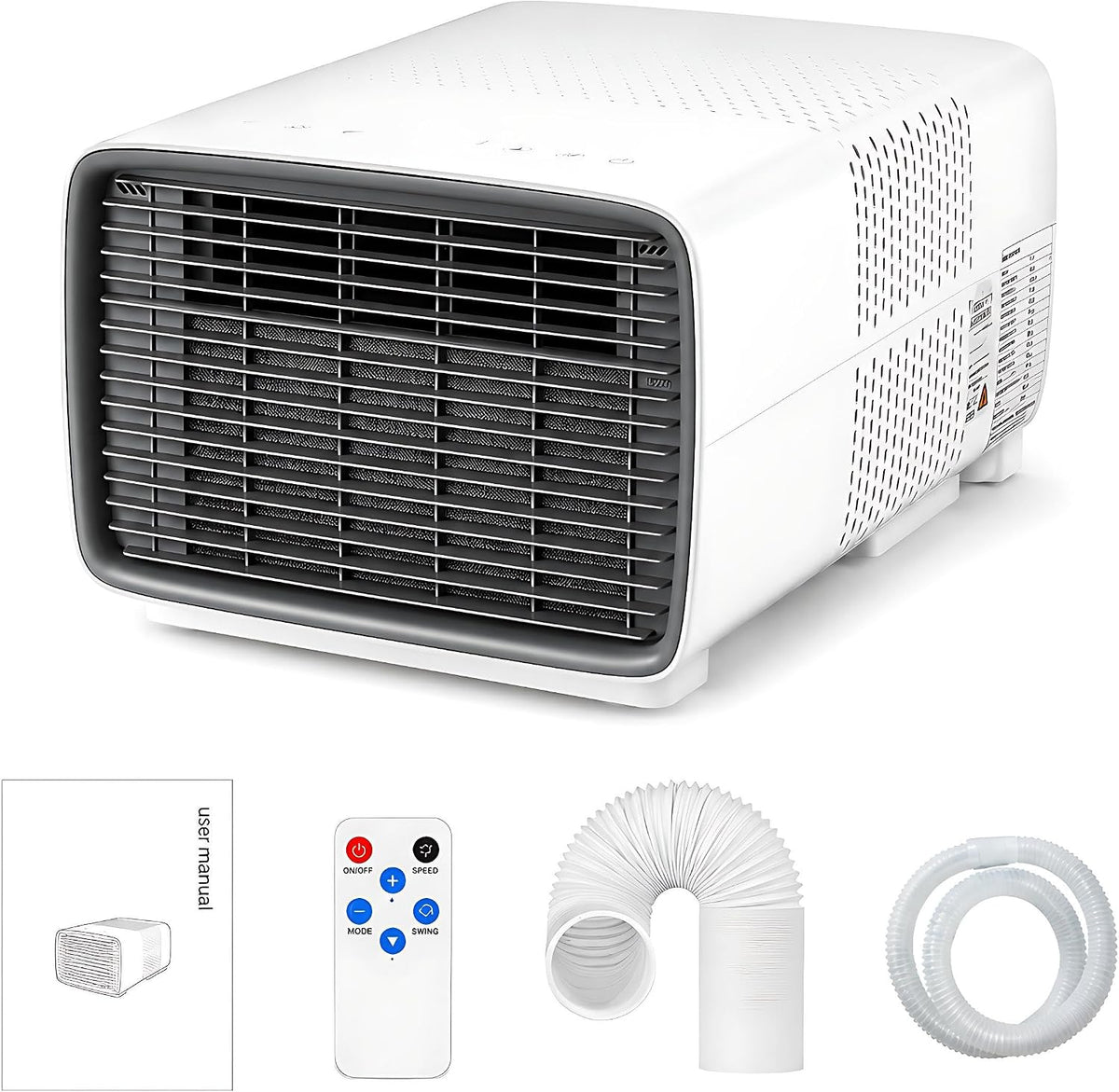 2700 déshumidificateur, 15,7 po x 11,8 po x 10 po, 110/220 Compatible, 2700 BTU, 280 W, Blanc, BTU Portable AC pour le camping