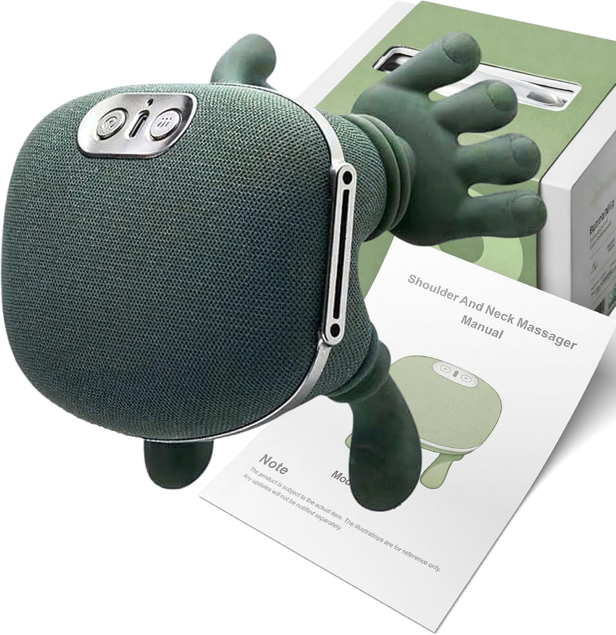 BeepWell appareil de massage, Noir, Bionic Masseur de cou avec chaleur, pétrissage profond 4D du cou et des épaules avec simulation de la main
