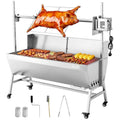 VEVOR barbecue à charbon, 55,91 x 21,06 x 51,38 pouces / 1420 x 535 x 1305 mm, 38 W, 60 kg, Argenté, avec Tournebroche Électrique