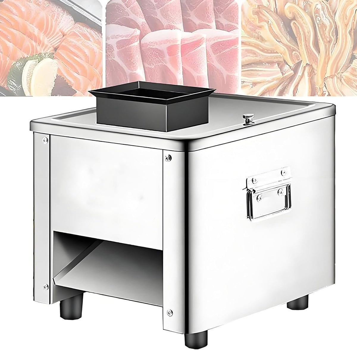 GUTYGIO trancheuse électrique, 34 x 30 x 34,5 cm, 850 W, 3 mm, Argenté, Machine à découper la Viande électrique