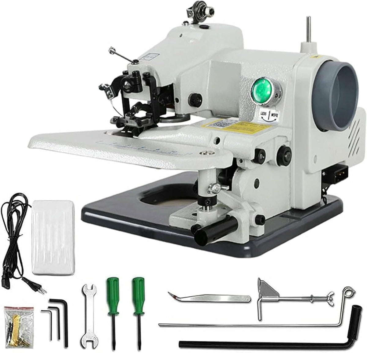 ZXSYYDS machine à coudre, 395 x 355 x 330 mm, 1200 TR/Min, 8 mm, Gris, Point Invisible De Bureau, Ourlet Invisible Portable