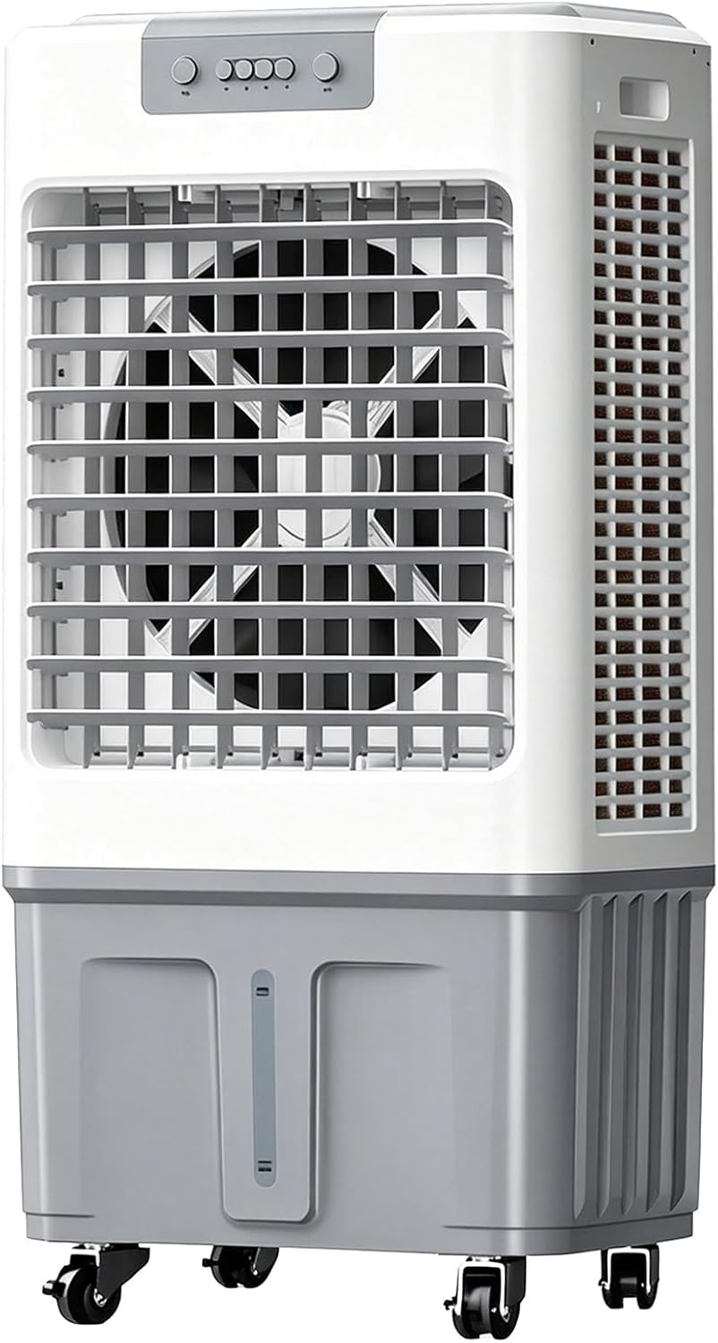 YGER JZGB rafraîchisseur d'air, 50 × 33,6 × 110 cm, 40 L, Blanc, par Évaporation Professionnel avec Réservoir D'eau