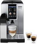De'Longhi machine à café, Argenté/Noir, Dinamica Plus ECAM380.85.SB, Machine Automatique à Café en Grain, Machine Cappuccino avec LatteCrema Hot
