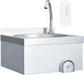 GeenYuu Muraux, acier inoxydable 304, Argenté, distributeur de savon, montage mural, évier professionnel pour cuisine