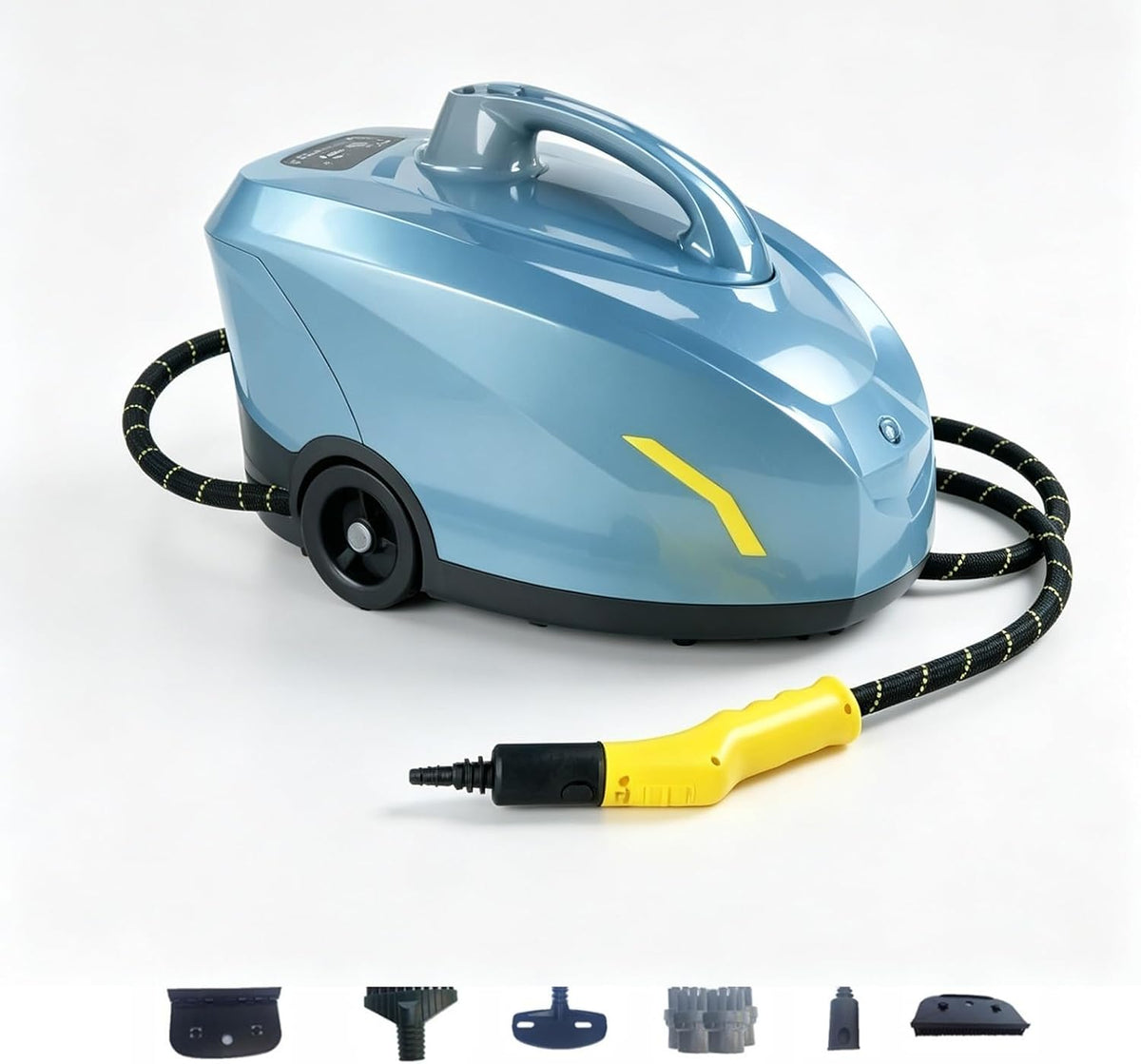 VUNHEX nettoyeur vapeur, 3000 W, 2 L, Noir, Industriel Portable À Double Fonction, 5 Accessoires, Grand Réservoir