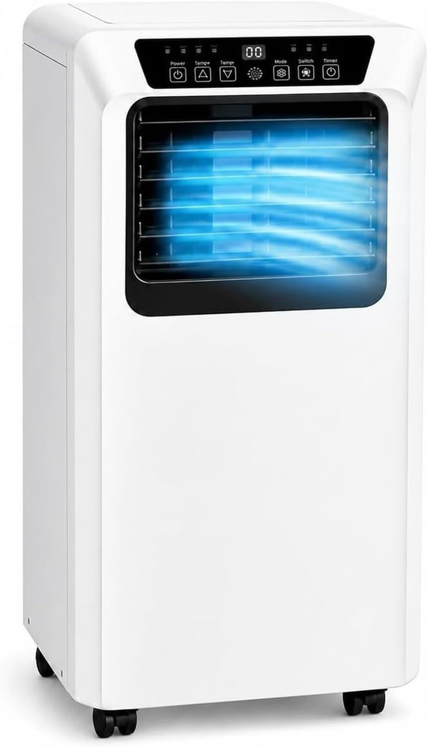PSHZHIM déshumidificateur, 9000 BTU, 60 DB, Blanc, Climatiseur Portatif avec et Télécommande, Refroidissement Rapide