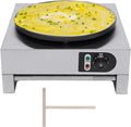 vinnyooc Crêpières, 3 Kw, 220v, 50hz, 40CM, Argenté, Crepiere Electrique Appareil à Crêpes Machine a Crepe