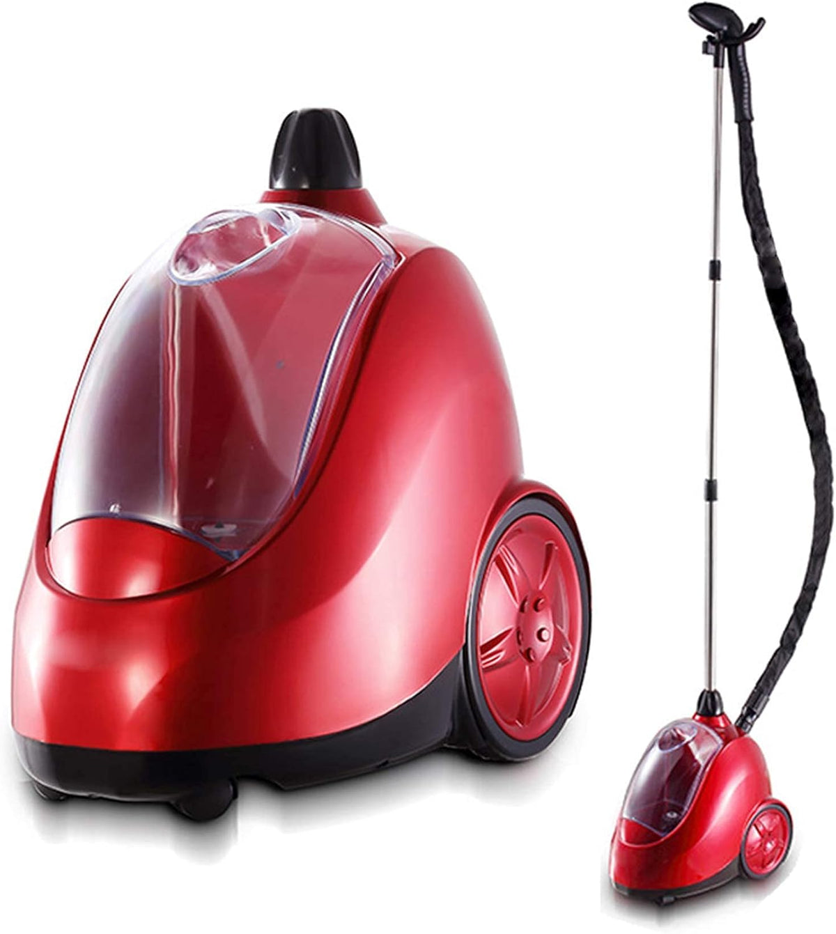 CQLXZ défroisseur vapeur, 1750 W, Rouge, Défroisseur vertical pour vêtements professionnel pour usage commercial